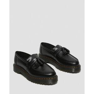 Dr. Martens Black Leather Adrian Bex Tassel Platform Preppy Loafers Size 9